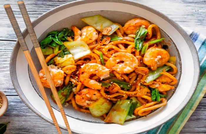 Shrimp Szechuan Noodles